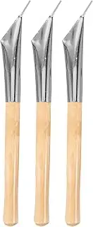 FOMIYES 3 Pieces Batik Tool DIY Wax Carving Tool Stainless Steel Ceramic Clay Sculpture Wax Printing Batik Pens for Painting Drawing on Fabric Cloth Clay Tool Pack of 3