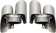 1 Pair Car Accessories Exhaust Tip Compatible For Panamera 2014 2015 2016 Muffler Tips Black TailPipe Exhaust System Nozzle(BRUSHED STYLE)
