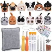 Animal Needle Wool Felting Tool with Instruction Wool Roving and Felting Needle