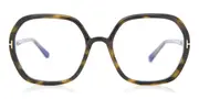 Tom Ford FT5814-B Blue-Light Block 052 Men's Glasses Tortoiseshell Size 55 - Private Health Rebate - Blue Light Block Available