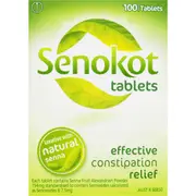 Senokot Laxatives Senna Tablets 100 pack