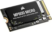 CORSAIR MP600 Micro 1TB M.2 NVMe PCIe x4 Gen4 2 SSD – M.2 2242 – Up to 5,100MB/sec Sequential Read – High-Density 3D TLC NAND – Compatible with Lenovo Legion Go and Thin PCIe 4.0 Laptops – Black