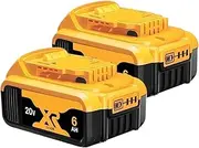 20V/60V 6.0Ah Li-ion Battery with BDC112 Charger – Compatible with Dewalt DCB206/DCB200 Tools – High Capacity Replacement for Cordless Lawn Mowers, Drills & Outdoor Equipment(Battery 6AH X2)