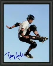 TONY HAWK SIGNED - SKATEBOARD - A4 AUTOGRAPHED PHOTO POSTER