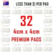 CAREMAX TENS EMS compatible ELECTRODE PADS 4cm x 4cm x 32 PREMIUM PADS