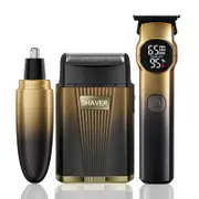 Selected Electric Scissors Electric Hair Clippers Three Piece Set Multi functional Home Hair Trimmer USB Charging Scraper