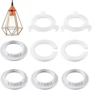 8 Pack Plastic Lampshade Reducer Rings - E14 to E27 Lampshade Adapter Rings