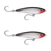 2x Rapala 9cm Saltwater X Rap SubWalk Walk the Dog Bait Fish Lures - Silver