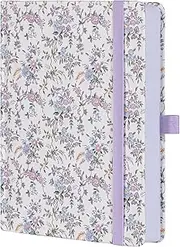 TIEFOSSI Lined Journal Notebook for Women, A5 Dotted Grid Notebook for Writing, 190 Numbered Pages Thick Paper, Travel Daily Journal, for Work Home School, Note Taking, Business, 8.4 X 5.8 In