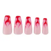 [PAINTLAB] Red Danger Press On Nails