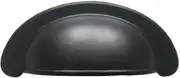 2 3/4" C-C Black Cup Drawer Pull Cabinet Handles Dresser Pulls Handle Kitchen Door Knob Hardware 2.75" 70 mm Centers (NO.37)(Cup Pull- 2.75" (70 mm) Centers)