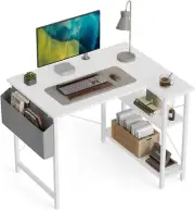 L Shaped Computer Desk with Storage Shelves Home Office Corner Desk Study Writin