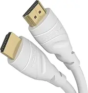 KabelDirekt 8K & 4K HDMI Cable – 2m – Designed in Germany – Supports 4K@120Hz, 8K@60Hz, UHD, Ethernet – HDTV, PC, PS5, Xbox, Switch & All Other HDMI Devices, White
