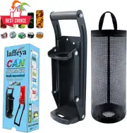 Can Crusher 16oz Wall Mounted Can Smasher with Opener Soda Beer Recycling Black