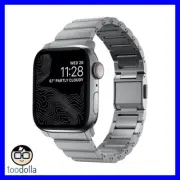 NOMAD Titanium Watch Strap band for Apple Watch 38/40/41 mm, Brushed Silver