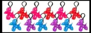 12 Mini Balloon Dog on Clip Stretchy Toy - Cute Squishy Sensory Fidget Toy - Par