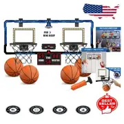 Durable Mini Basketball Hoop Set with Scoreboard - Ideal Gift for Sports Lovers