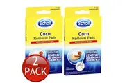 2 x SCHOLL CORN REMOVAL PADS MEDICATED DISC SYSTEM CUSHIONING RELIEF FOOT 9 PACK