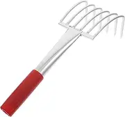 Abaodam Lightweight Stainless Steel Clamming Rake with Comfortable Grip for Easy Shellfish Digging Essential Beach Tool for Seafood Harvesting and Beach Supplies