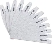 Nail Files Set Professional nail file 100 180 grit Double-sided gray washable 12-piece nail file polishing set Nail buffer File polisher
