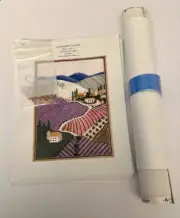 Sharon G LAVENDER FIELDS Needlepoint Canvas Hand Painted & Stitch Guide C. Lake