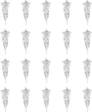 [SUPERFINDINGS] 20Pcs Leaf Charms Pendants Antique Silver Long Leaves Charms Autumn Leaves Charms Fall Leaf Pendants Alloy Carved Leaf Charms Tibetan Leaves Branch Pendants