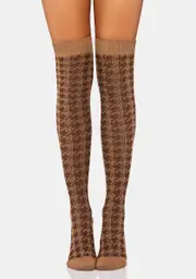 Cedar Deep Pockets Thigh High Socks