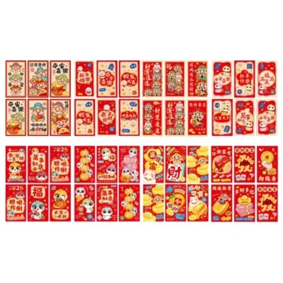 6 Pack 2025 Snake Year Redness Packets for New Year Spring Festival Celebration