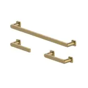Glacier Bay Bath Hardware Set Hand Towel + TP Holder + Towel Bar/Rack Matte Gold