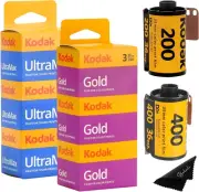 Kodak Ultramax 400 35Mm Film 3 Pack & Kodak Gold 200 35Mm Film 3 Pack Bundle (6