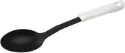 FACKELMANN ARCADALINA Serving Spoon 32 cm Plastic Serving Ladle with Functional Part for Coated Pots and Pans Colour: Black/White