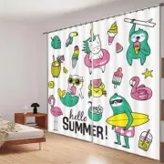 Pineapple Rice Circle 3D Curtain Blockout Photo Printing Curtains Drape Fabric