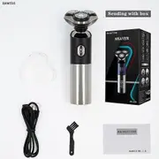 New Electric Shaver For Men Waterproof Fast Charging Shaving Machine 4D Electric Razor Wet & Dry Beard Trimmer Hair Clipper Black B