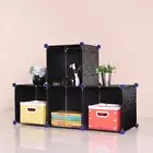 5 Colors Cube Storage Kid Cabinet Wardrobe Toy Book Shelve Portable Stackable