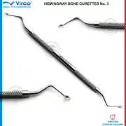 PERIODONTAL DENTAL HEMINGWAY BONE CURETTES No. 3 SPOON SCOOP TYPE IMPLANT LAB