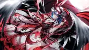Anime touhou remilia scarlet girls blue hair glowing Playmat Game Mat Desk