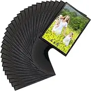 Sooyee 30 Pack Magnet Photo Frame Refrigerator,4X6 Magnetic Picture Holder, Magnetic Picture Frame Fridge(Black)