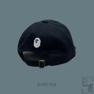 APE BAPE A BATHING APE 猿人老帽 小LOGO 基本款 黑 字體 情侶 【Insane-21】