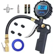Digital Tire Pressure Gauge with Inflator 250 PSI Air Chuck and Compressor Ac...