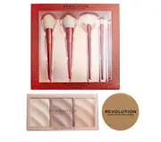 [Makeup Revolution] Revolution Make Up Highlighters and Brushes Set 3 Pieces