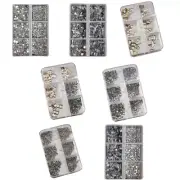 Flat Back Rhinestones For Manicure Round Crystal Stones Decorations