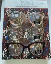 Jones New York 3 Reading Glasses CLEAR,NATURAL,BROWN Readers +2.00 WOMEN'S