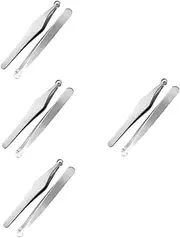 4sets Nose Hair Trimmer Tweezers Durable Nose Hair Cutting Tools Precision Trimming Supplies for Easy Grooming and Travel 2pcs*4