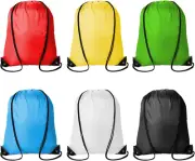 Kuhome 6Pcs Drawstring Backpacks Bulk String Bag Cinch Sack Pack Storage