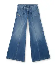 D-Akii wide-leg denim jeans 25/32,28/32,26/32,27/32,24/32,30/32,29/32 medium blue