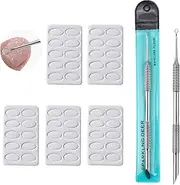 Cuticle Pusher & Remover, Dual Ended Nail Tool with 5 Sand Polishing Tablets, Nail Care Kit for Manicure & Pedicure, Cuticle Trimmer for Nail Art, Easy Polish Remover