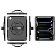 USP Rugged Apple iPad Pro M4 (13') (7th Gen) Case Black - Built-in-Kickstand, Adjustable Hand Strap, Shoulder Strap, Pen Holder, DropProof, ShockProof HDIPADPRO13