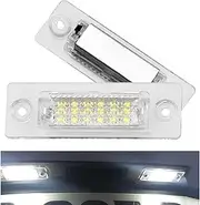 Pulchra License Number Plate Light LED Rear Number Plate Light For VW T5 Caddy Golf Jetta Pa-ss-at Skoda 6000K Xenon White 2Pcs