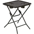 Outdoor Expressions Charcoal 18 In. Square Steel Folding Side Table Outdoor