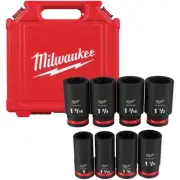 Milwaukee Shockwave Impact Duty 3/4in.-Drive, 6-Point Socket Set, 8-Pc., SAE,